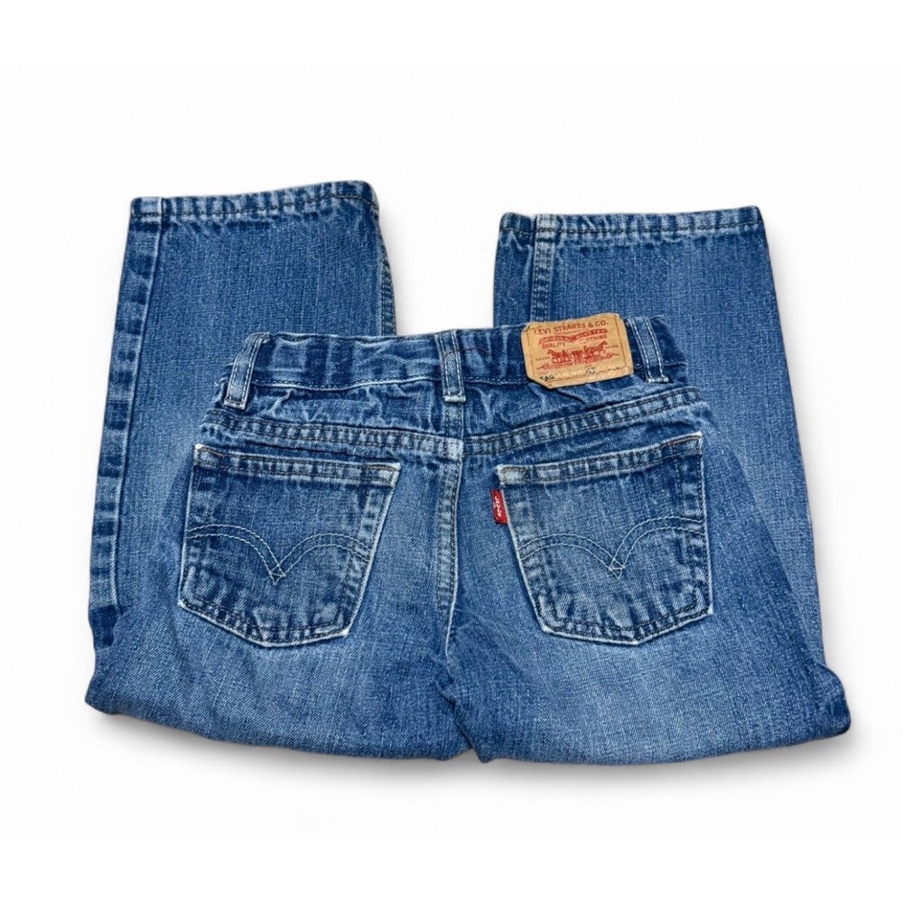 Levi's 549 Kids Jeans Size 4T Vintage Y2K Relaxed Fit Blue Denim Red Tab